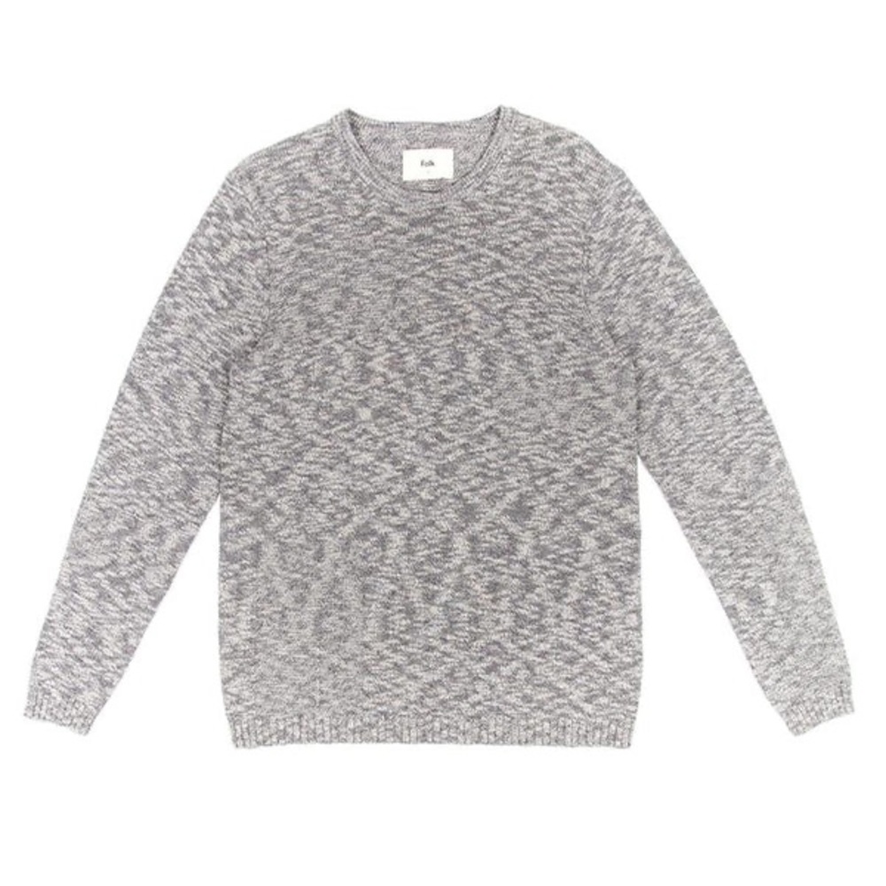 FOLK slub crew salt and pepper